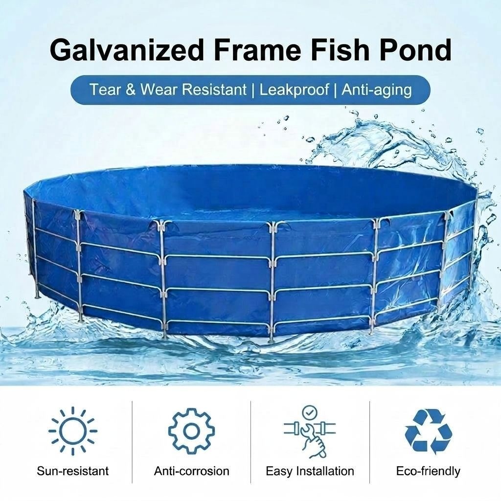 Farm Pond Liner - معدات تربية الأحياء المائية، إطار فولاذي