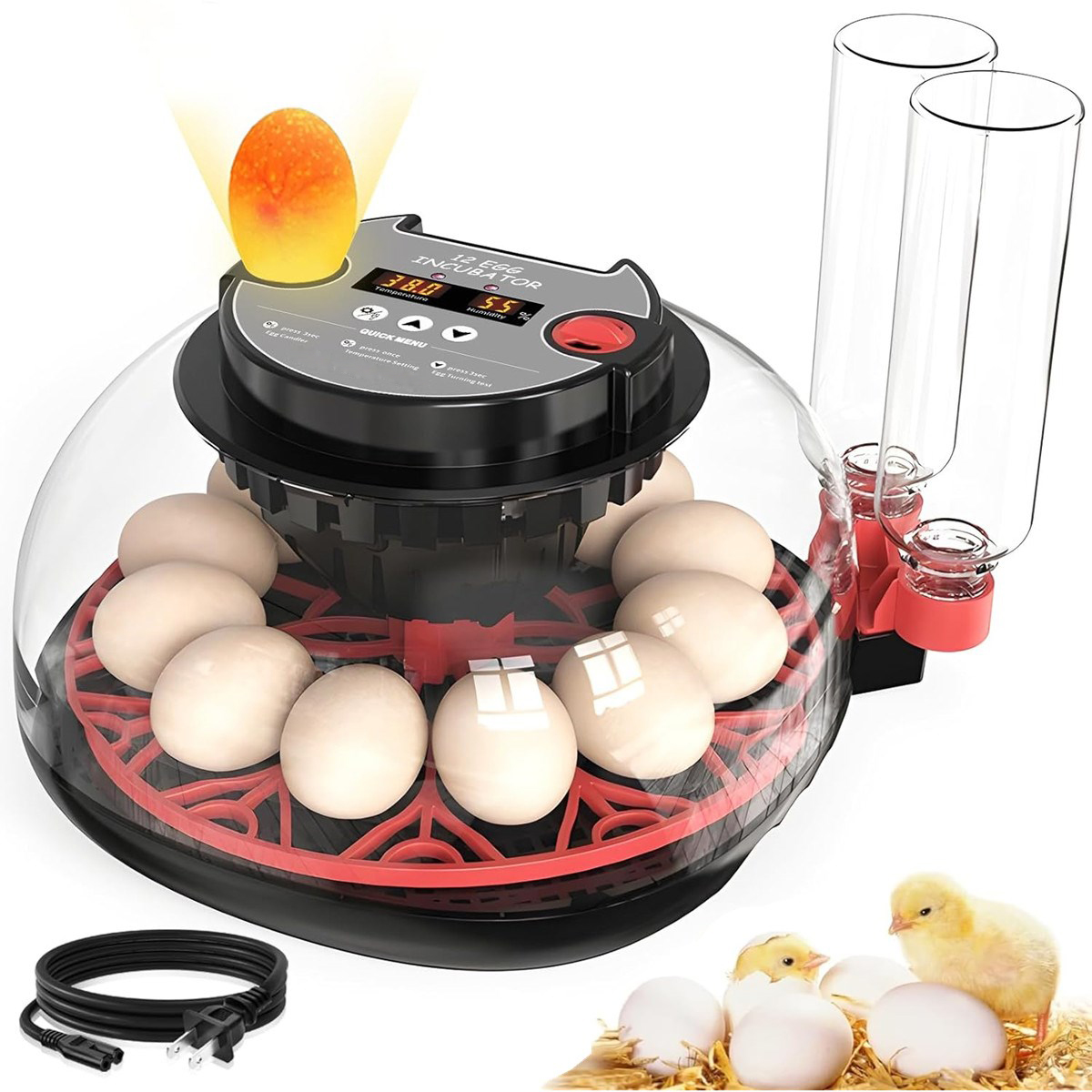 Poultry Incubator - حاضنة بيض أوتوماتيكية سعة 12 بيضة