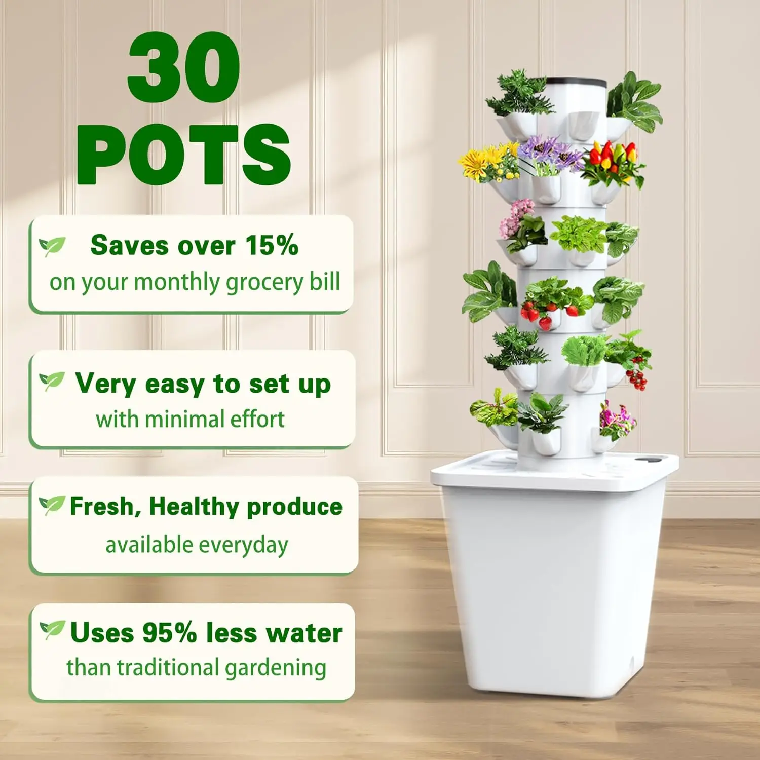Hydroponic Nft Channel - نظام الزراعة المائية العمودية ، برج