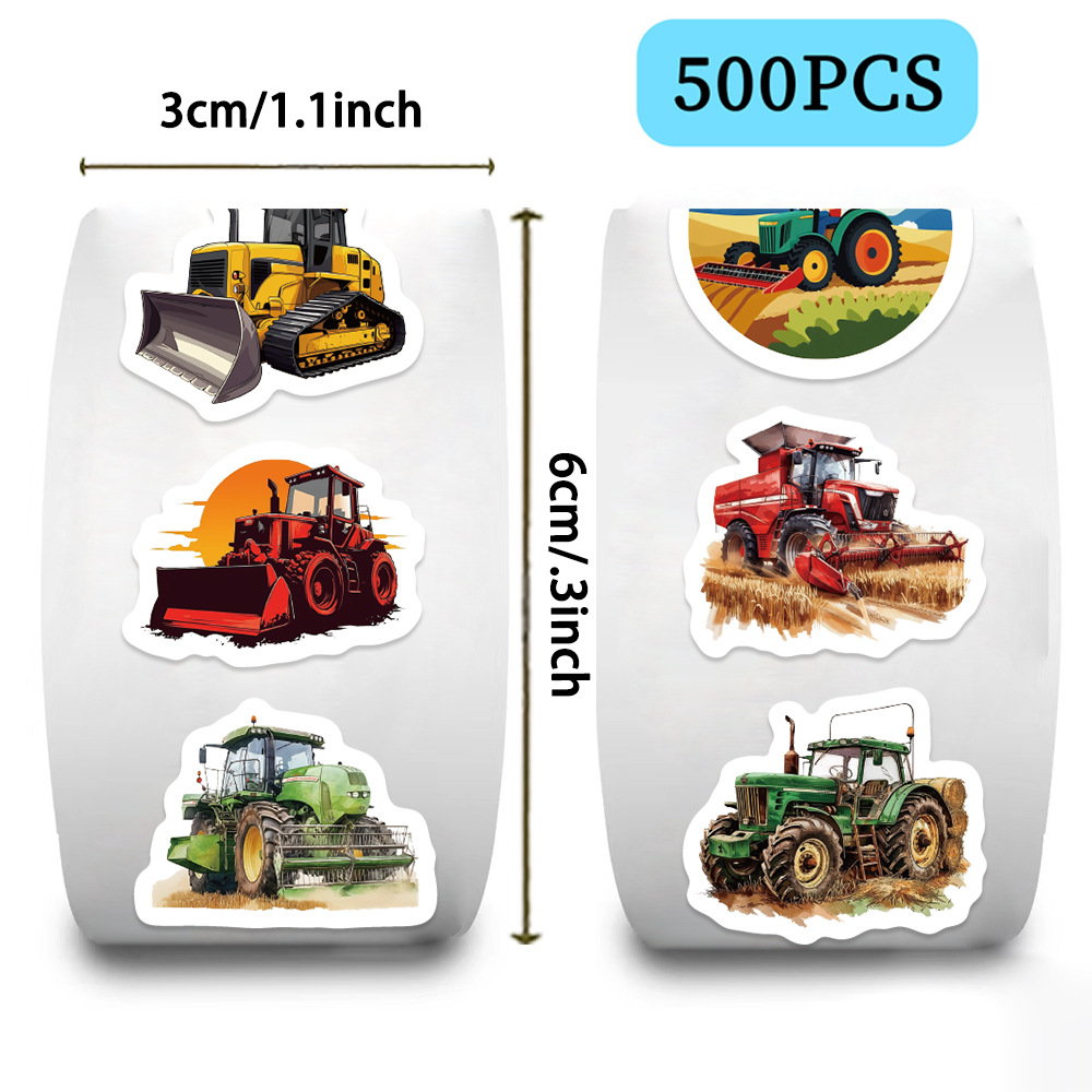 500 قطعة من ملصقات الجرارات ال - مراجعة Agriculture Farming For Kids وسعره