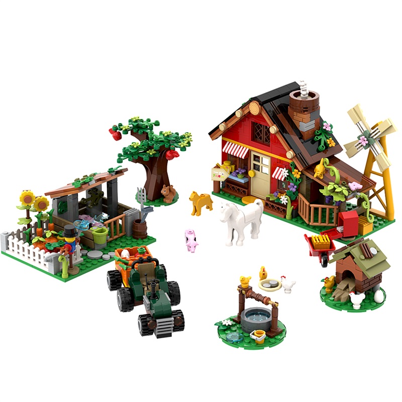 649 قطعة مكعبات بناء مزرعة طاح - مراجعة Agriculture Farming For Kids وسعره